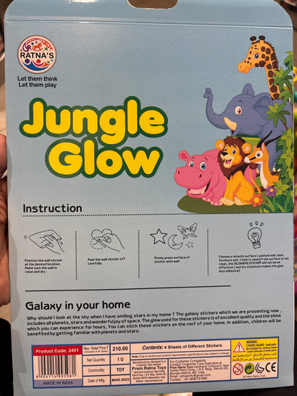 Ratna's Jungle Glow Glow in the Dark Wall Sticker Set