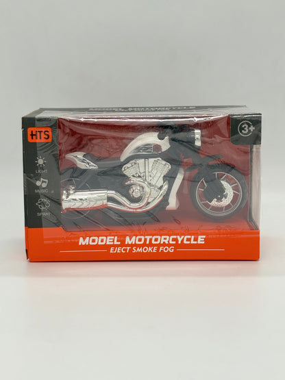 HTS Die-Cast Racing Motorcycle Toy with Light, Music and Smoke Fog