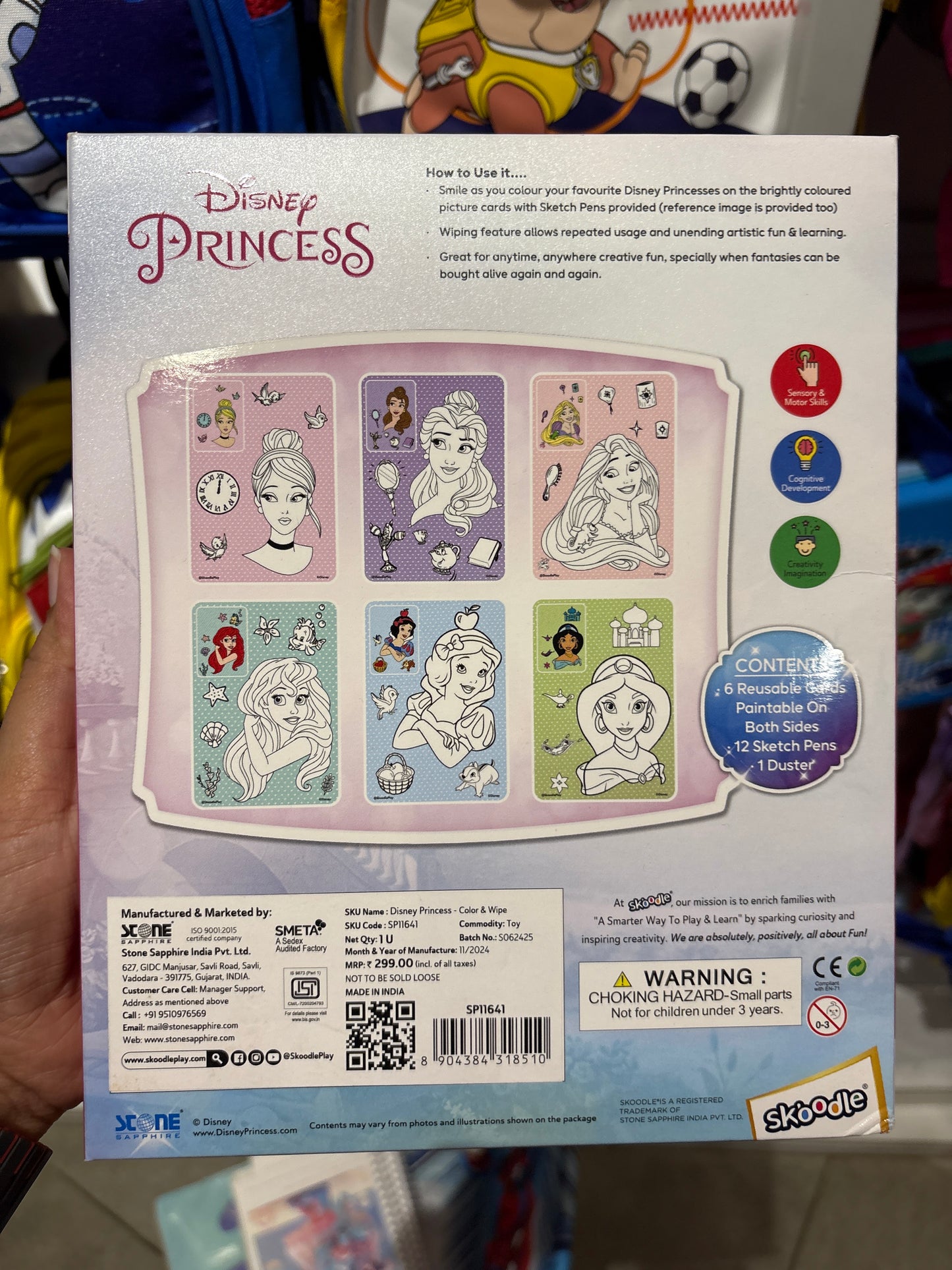 Skoodle Disney Princess Color and Wipe Reusable Art Kit