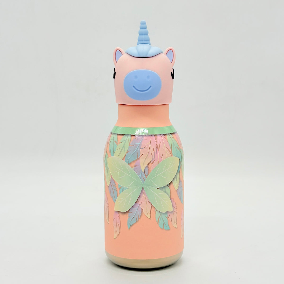 Cute Animal Insulated Bottle 450ml with Straw & Leak-Proof Lid