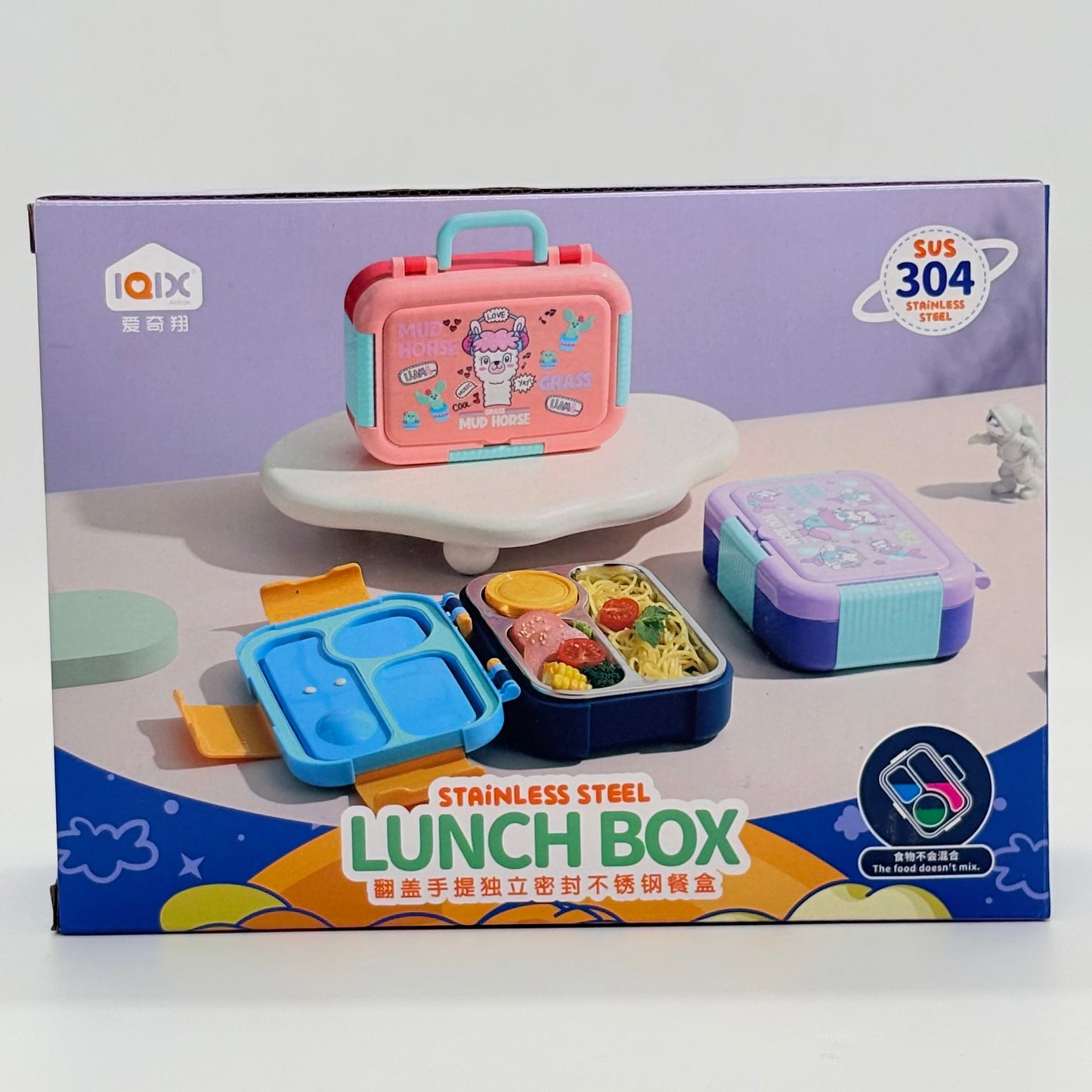 Doodle Suitcase Steel Lunch Box 680 ml