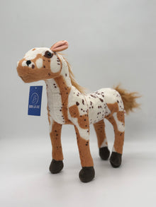 Standing Horse White and Brown 48 cm Soft Toy