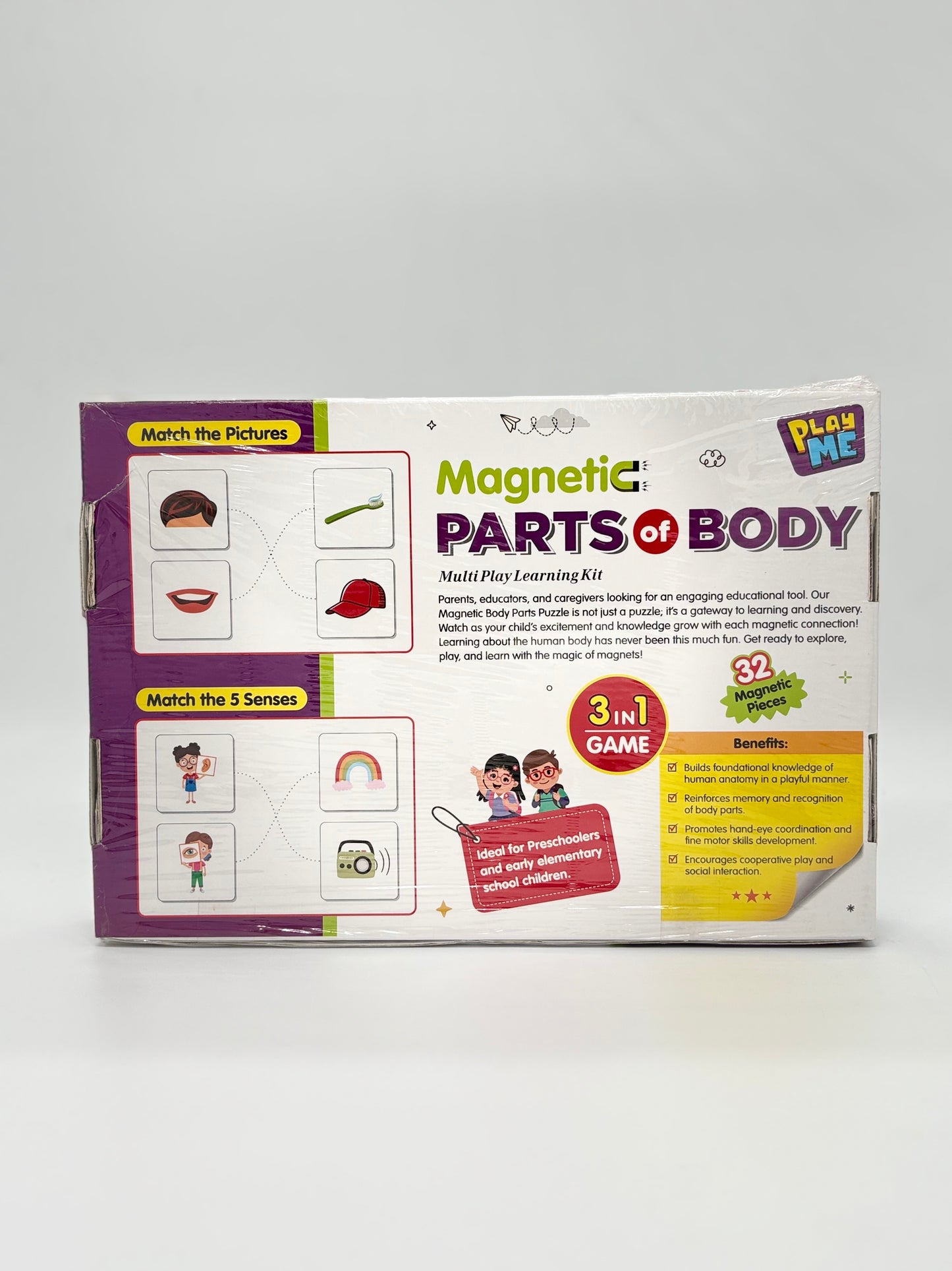 Magnetic Parts of the Body Learning Kit – 3-in-1 Educational Game (5+ Years)