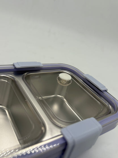 Grab Smart Stainless Steel Bento Lunch Box with Multiple Compartments – Leak-Proof Alphabet Design Tiffin Box