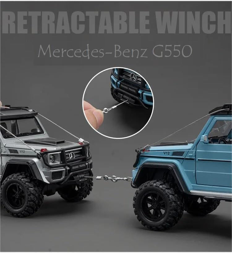 Die-Cast 1:24 Scale Alloy Off-Road Model Car with Sound, Light & Pull-Back Function