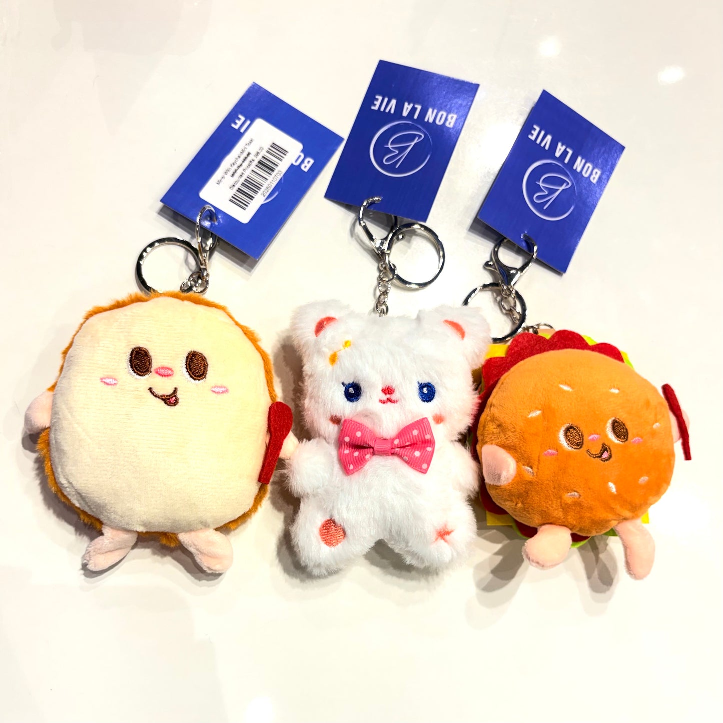Plush Foldable Compact Mirror Keychain