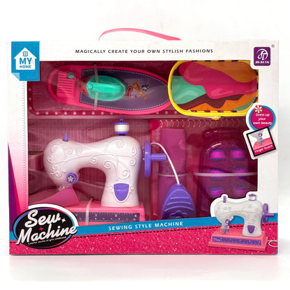 Kids Sewing Style Machine Playset With Iron