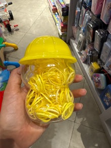 Disposable Hair Ties Yellow