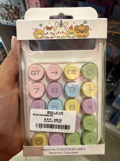 Cute Pastel Button Mini Electronic Calculator