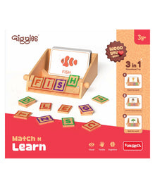 Giggles -Match N Learn, 3-in-1 Wooden Educational Toy