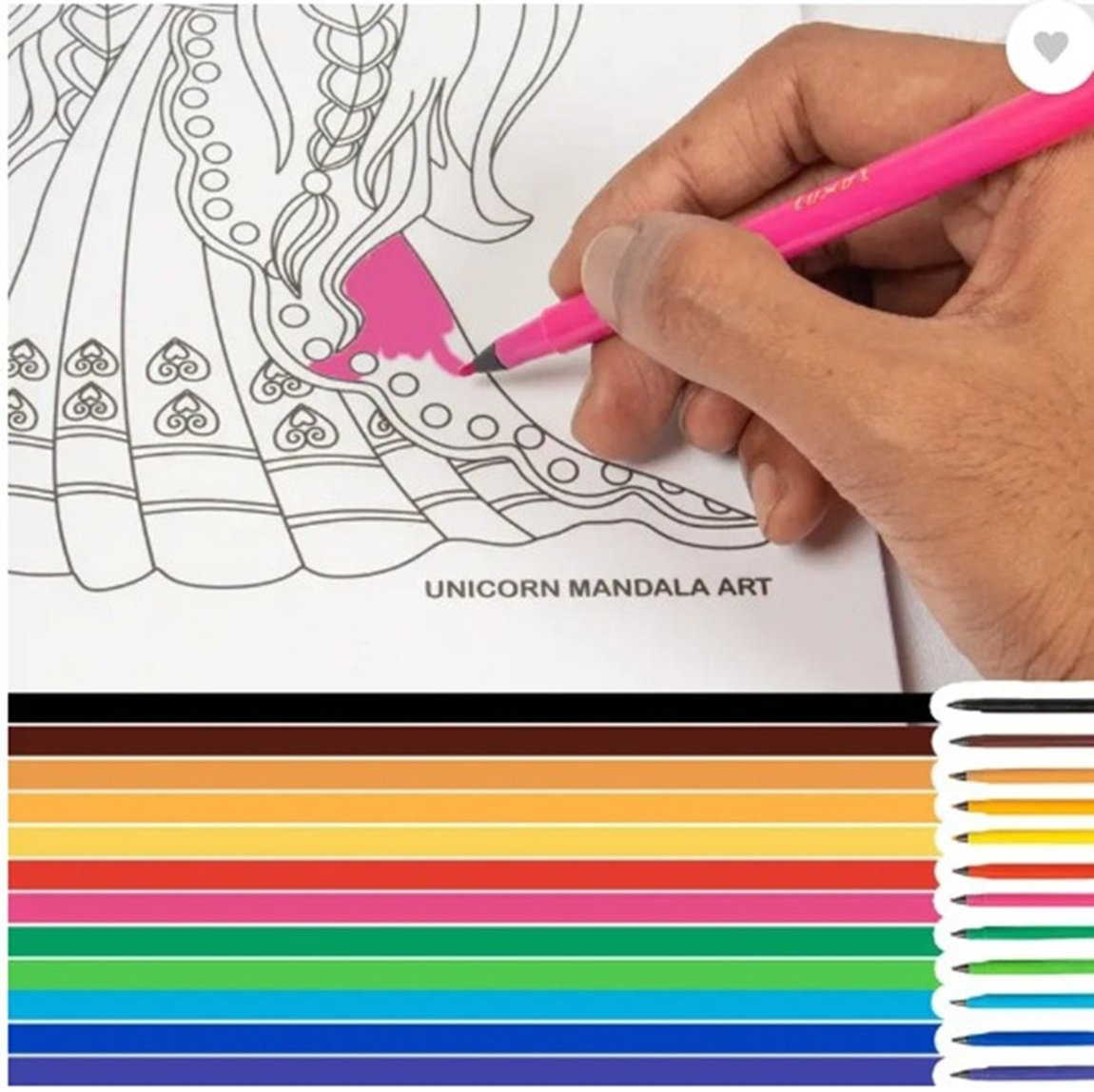 Ratna's Unicorn Mandala Art Colouring Kit