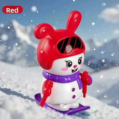 Cute Mini Skiing Bunny Toy Wind Up Toy