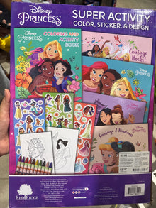 100202 PRINCESS SUPER ACTIVITY COLOR STICKER and DESIGN SET