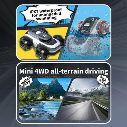 Mini Amphibious Stunt & Water RC Car