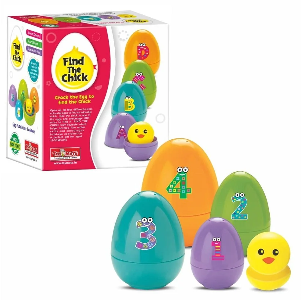 Toymate Find The Chick – Nesting Egg Puzzle Toy for Babies & Toddlers Ages 12M+