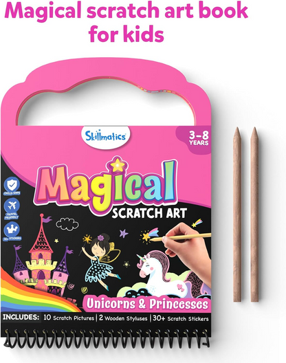 Skillmatics Magical Scratch Art Unicorn And Princesses