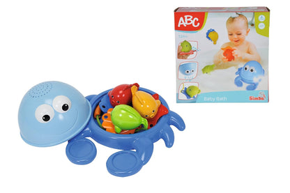 Simba ABC Bathing Crab Baby Bath Toy Set with Sea Animal Squirters