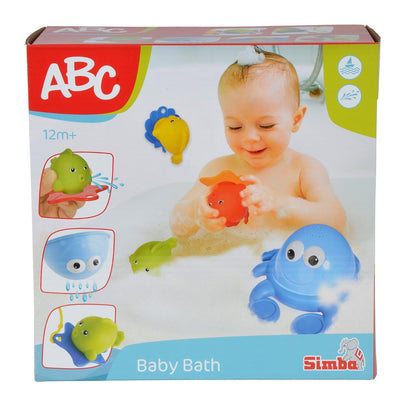 Simba ABC Bathing Crab Baby Bath Toy Set with Sea Animal Squirters