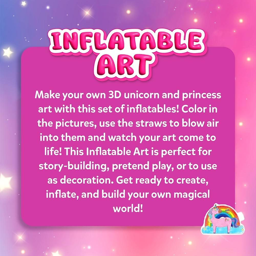 Skillmatics Inflatable Art Unicorn And Princesses