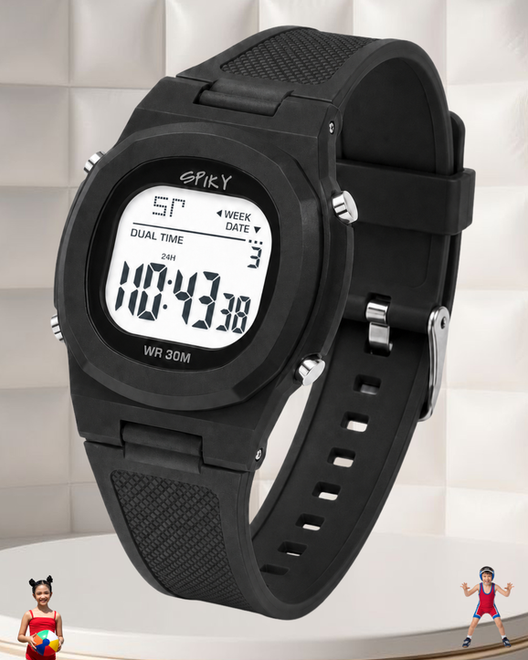 Spiky Spkeva65 Round Digital Sports Watch for Kids