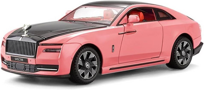 Diecast 1:24 Scale Alloy Luxury Coupe Car Model with Umbrella & Rotating Steering Wheel