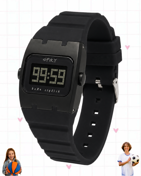 Spiky Spkeva61 Rectangle Digital Sports Watch for Kids