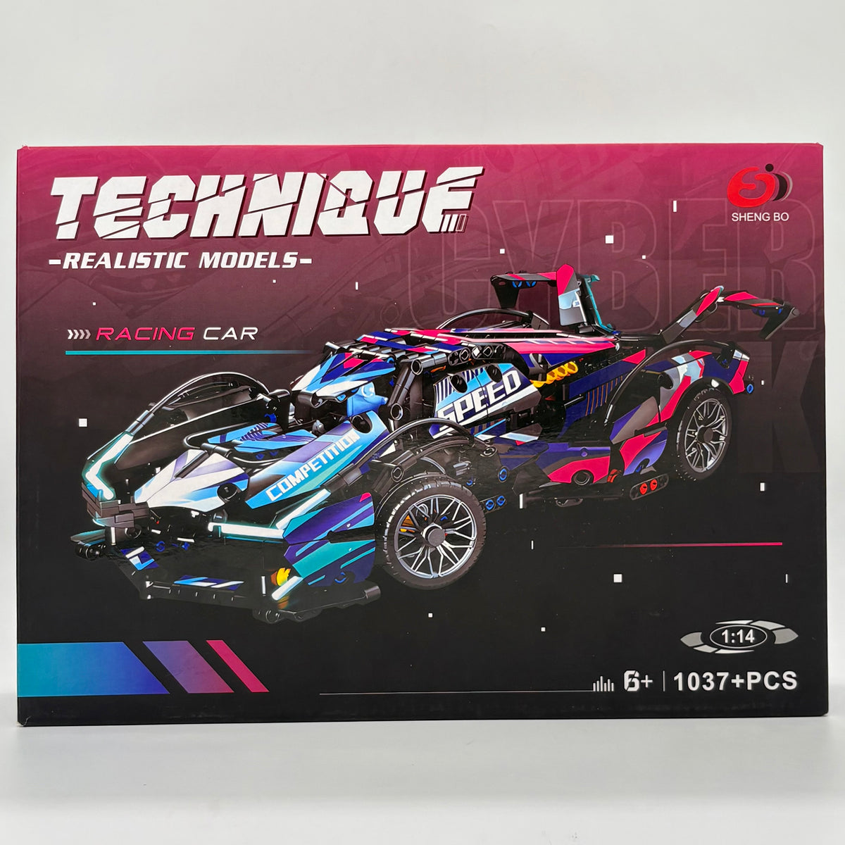 Technique 1:14 Scale Racing Car Building Blocks Set – 1037 Pcs