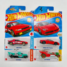 Hot Wheels 1:64 Die-Cast Set of 4 - Ferrari SF90 Stradale, Hako Type D, Haulerback, Hot Wheengs