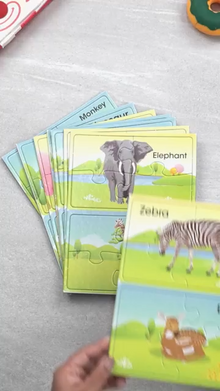 Funskool - Play & Learn-Animals,Educational,16 Pieces,Puzzle,for 3 Year Old Kids and Above,Toy,Multicolor