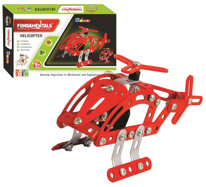 Fundamentals Helicopter Toy for Kids,STEM Learning, Building Blocks, 8+ Years Boys and Girls, 10+ Models, 130 +Pieces,Best Mechanical Toys,Best Innovative Toys, Toys, Made in India