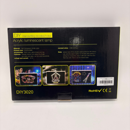Acrylic Luminescent LED Board Large