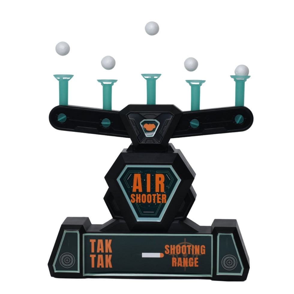 Air Shooter Floating Ball Target Game with Blaster, Glow-in-the-Dark Pedestals, Lights and Sound
