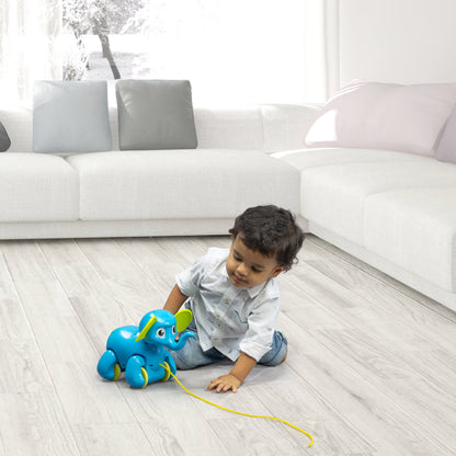 Funskool Giggles, Alphy The Elephant , Pull along toy , Elephant Trunk bobs up and down, Multicolor, 18 months and above