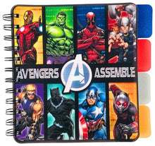 Avengers Assemble Spiral Tabbed Notebook – Marvel Superhero Diary for Kids