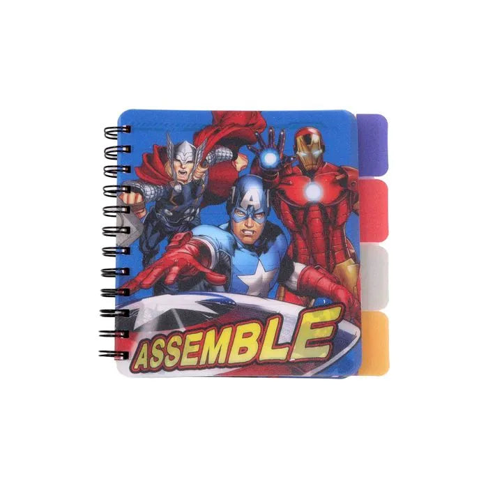 Avengers Assemble Spiral Tabbed Notebook – Marvel Superhero Diary for Kids