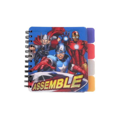 Avengers Assemble Spiral Tabbed Notebook – Marvel Superhero Diary for Kids
