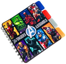 Avengers Assemble Spiral Tabbed Notebook – Marvel Superhero Diary for Kids