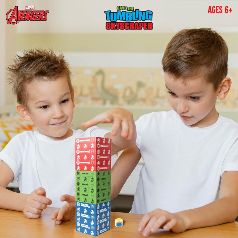 Avengers Tumbling Tower Game 54 Hardwood Bricks