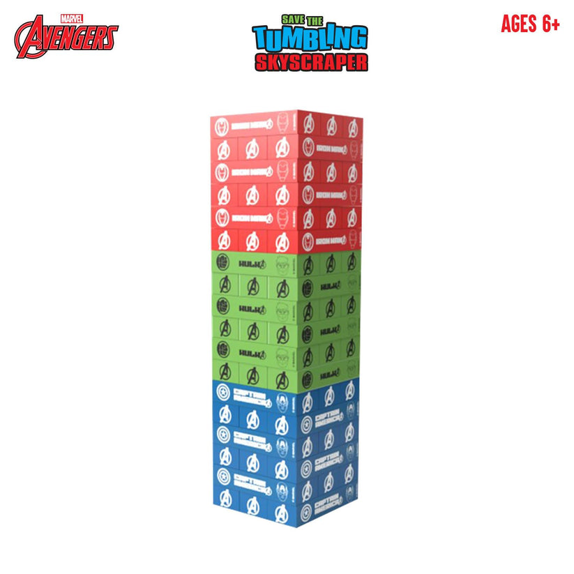 Avengers Tumbling Tower Game 54 Hardwood Bricks