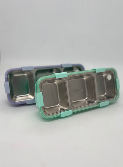 Grab Smart Stainless Steel Bento Lunch Box with Multiple Compartments – Leak-Proof Alphabet Design Tiffin Box