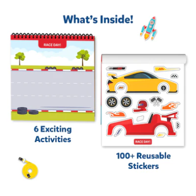 Skillmatics Reusable Stickers Book -Peelies Trucks, Cars & More !