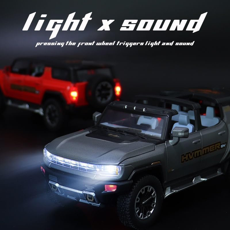 Die-Cast Hvmmer Off-Road Model Car  with Light & Sound 1:24 Scale