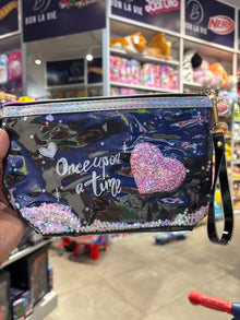 Once Upon a Time Glitter Heart Multi-Purpose Pouch for Girls