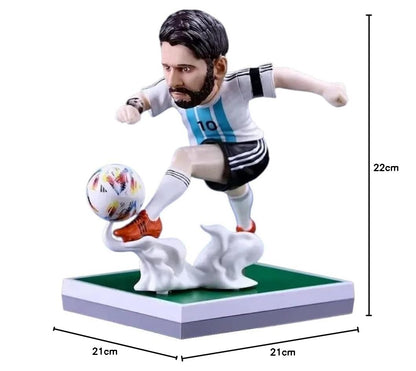 AUGEN Messi Action Figure Limited Edition for Car Dashboard, Decoration, Cake, Office Desk & Study Table (20cm)(Pack of 1)