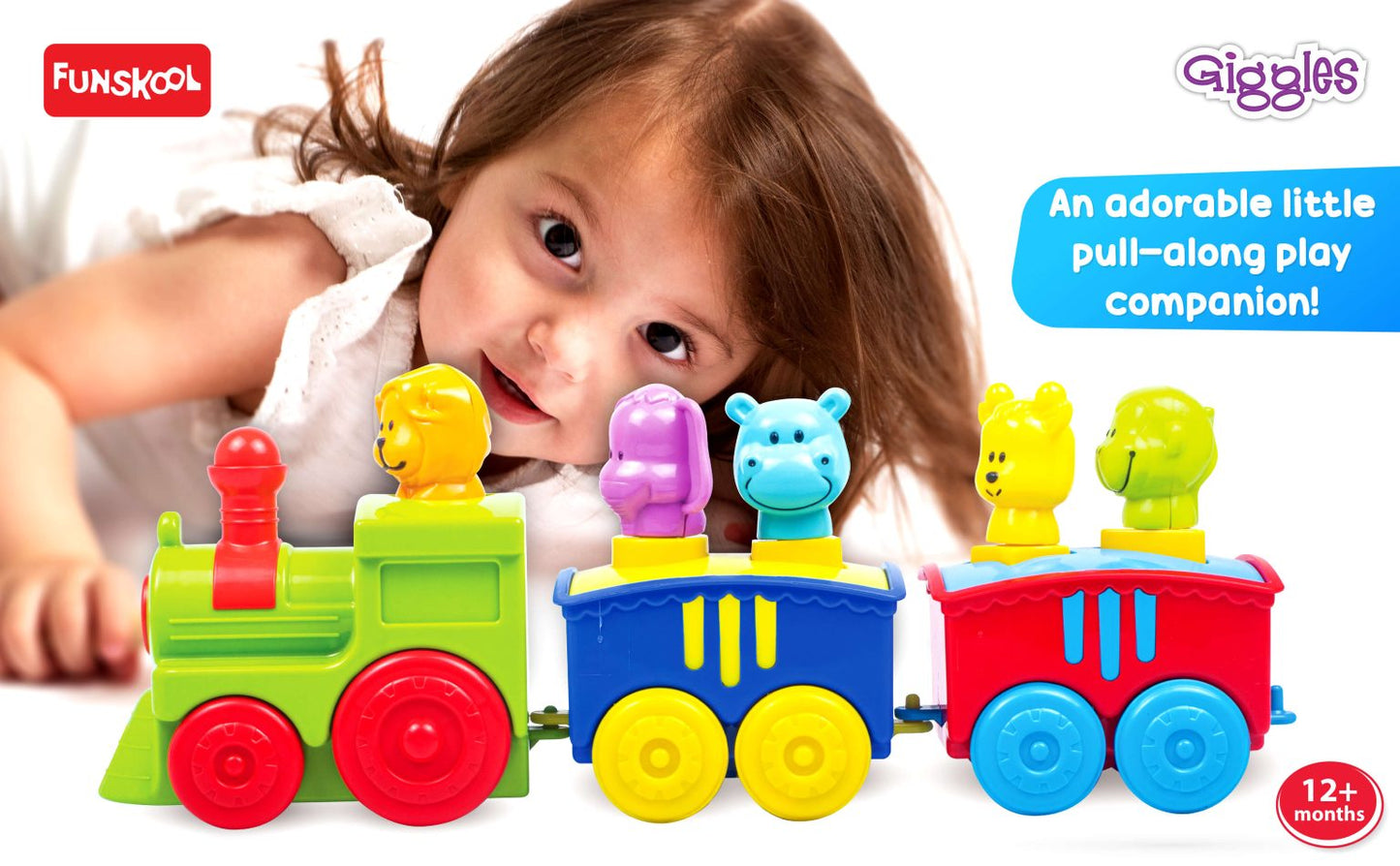 Funskool Giggles Pop Up Activity Toy Train with Animal Pals, Ages 12 Months+
