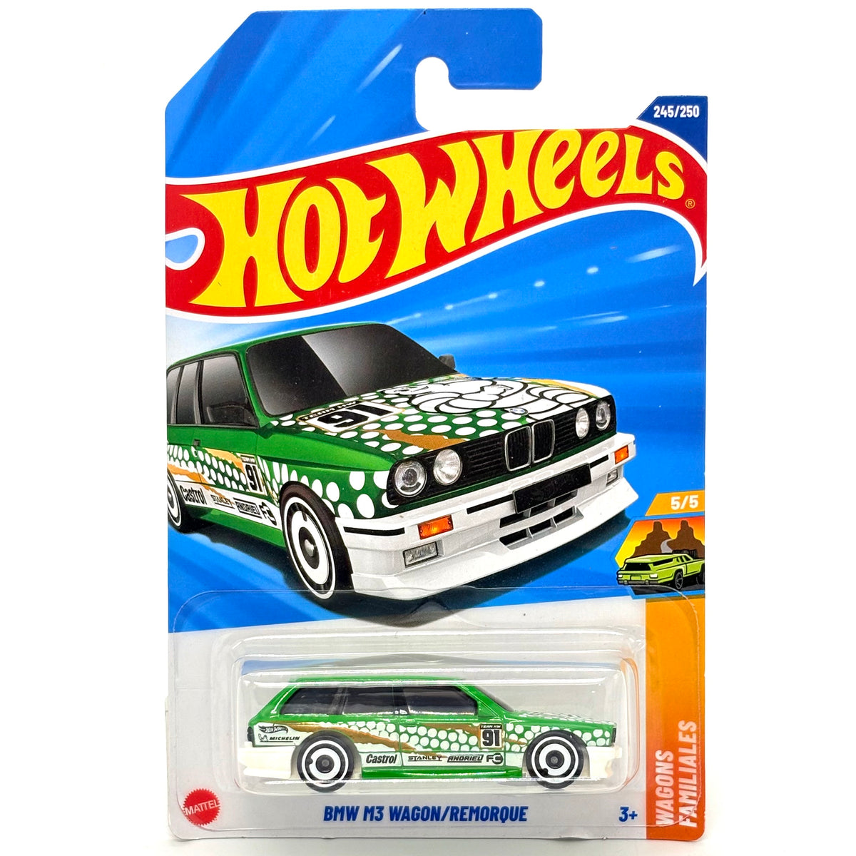 Hot Wheels Basic Mainline Car BMW M3 Wagon/Remorque