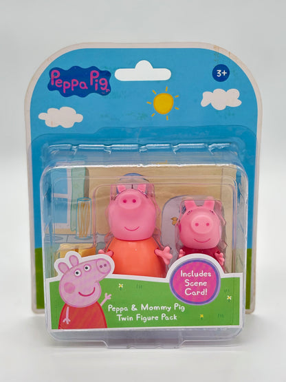 Peppa Pig and Mommy Pig Twin Figure Pack with Scene Card