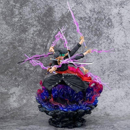 PINAKA One Piece Roronoa Zoro Nine Knives Three Faces Asura Form Action Figure 28 Cms Model Toy PVC Anime Figurine Collectible