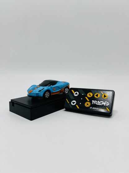Trasped Mini Desktop Ferrari 1:64 Remote Control Die Cast Car Acrylic Pack