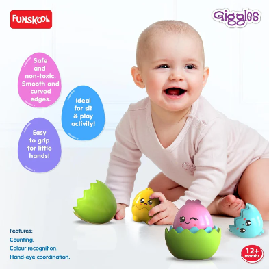 Funskool Giggles Nesting Eggs Hatch N Hide
